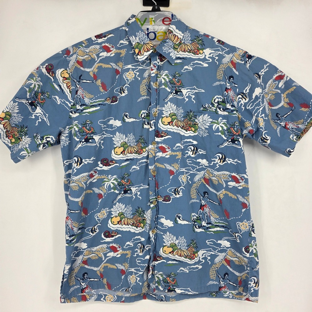Cooke Street Shirt Mens XL Hawaiian Short Sleeve Button Surfer Culture Fruit AOP